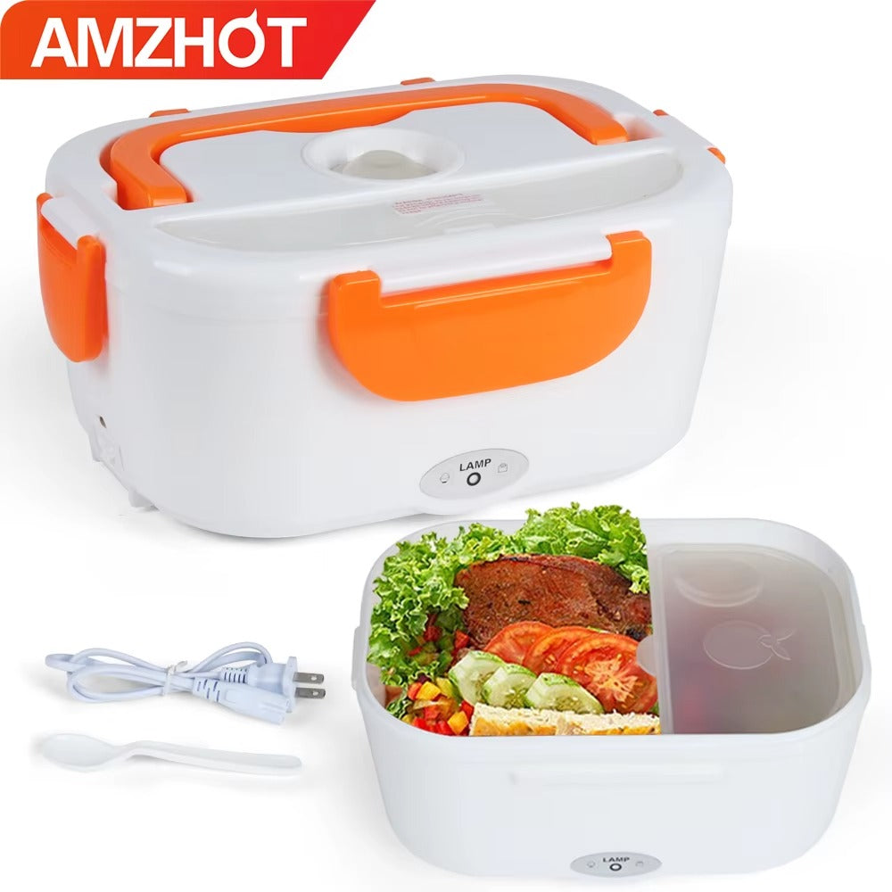 Boîte à lunch électrique chauffante SS304 — repas chaud partout, en 2–3 gestes