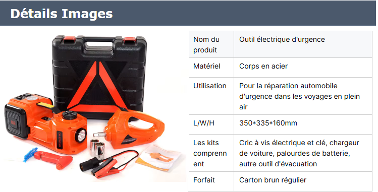 🚗 Kit De Cric Hydraulique Électrique 10 en 1 – Version 2025