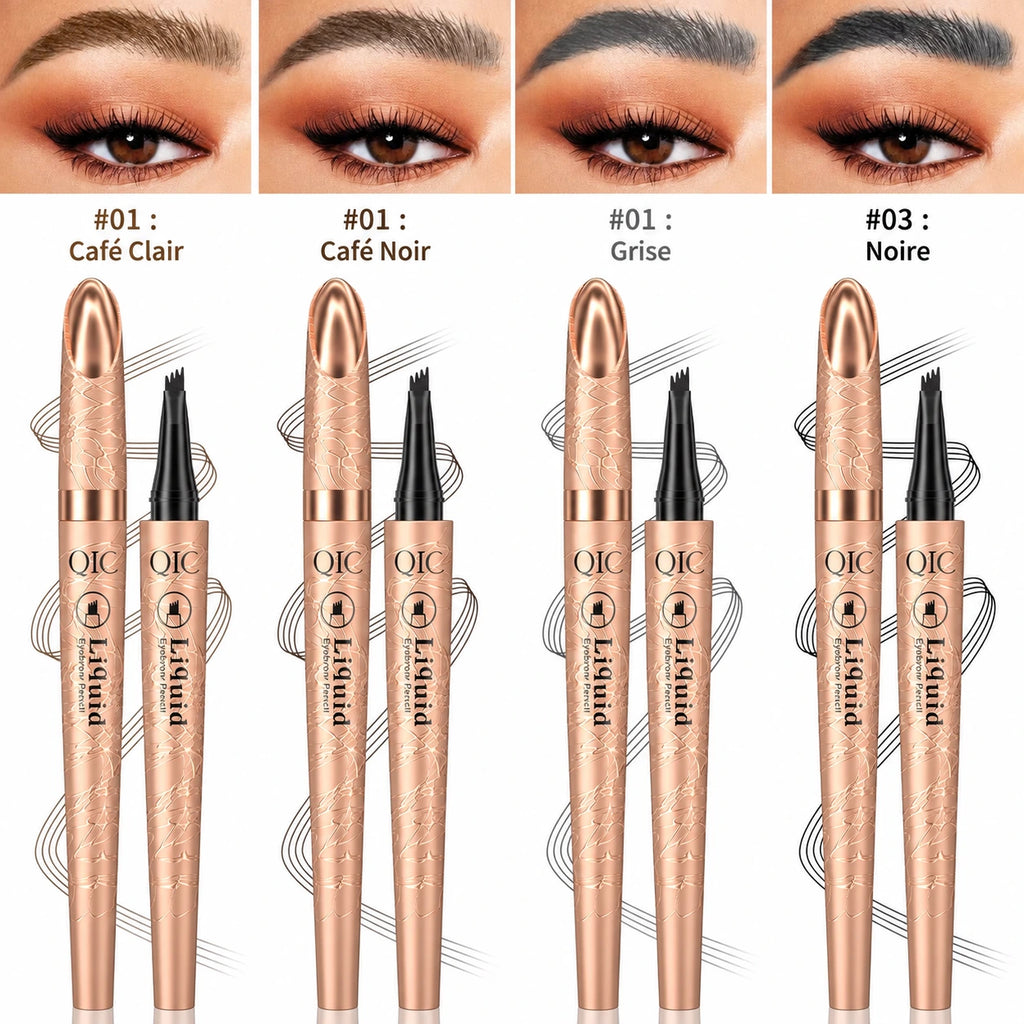 Stylo à sourcils effet Microblading 3D à 4 pointes
