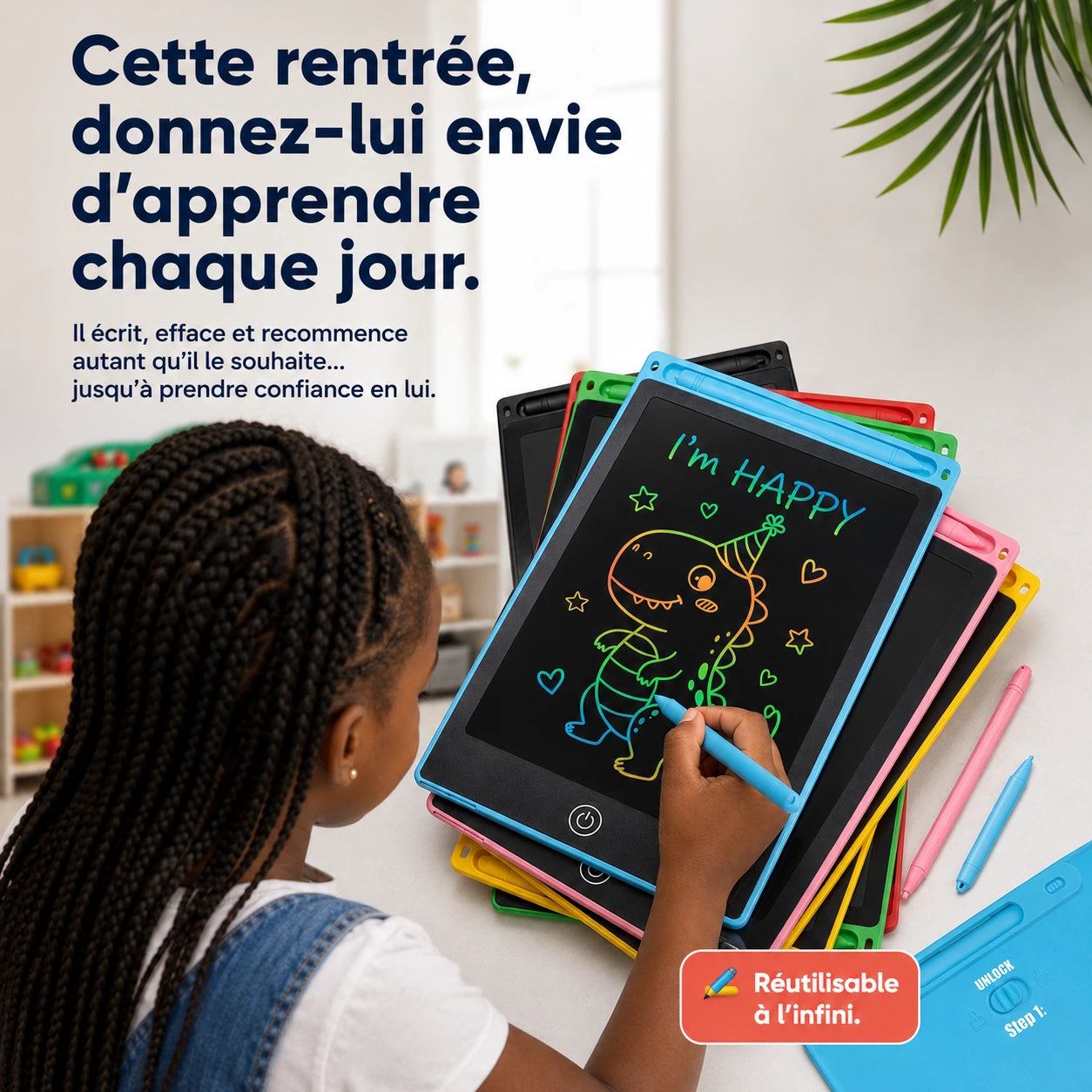 Ardoise Éducative Réutilisable™