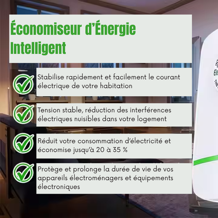 Économiseur d’Énergie Intelligent 5-en-1 – Réduisez vos factures et protégez vos appareils