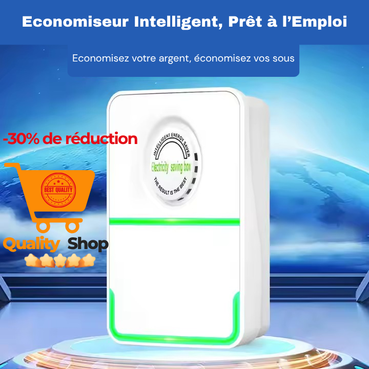 Économiseur d’Énergie Intelligent 5-en-1 – Réduisez vos factures et protégez vos appareils