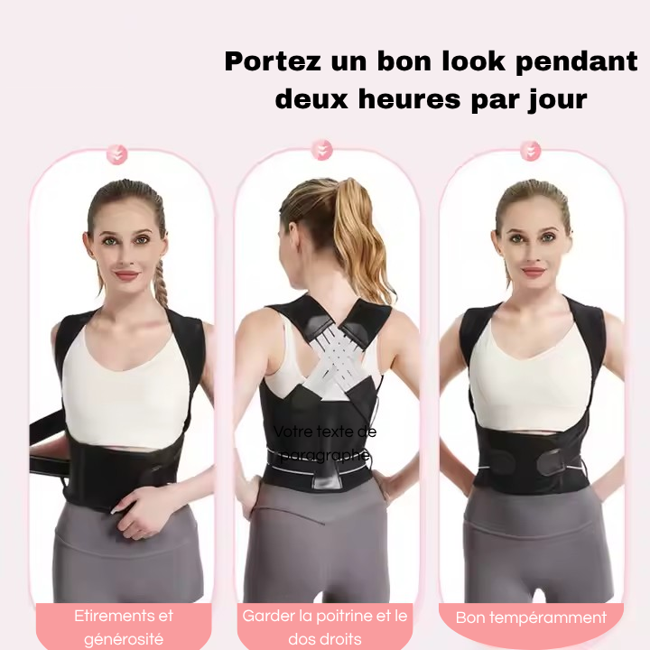 Correcteur de Posture Orthopédique Confort Premium