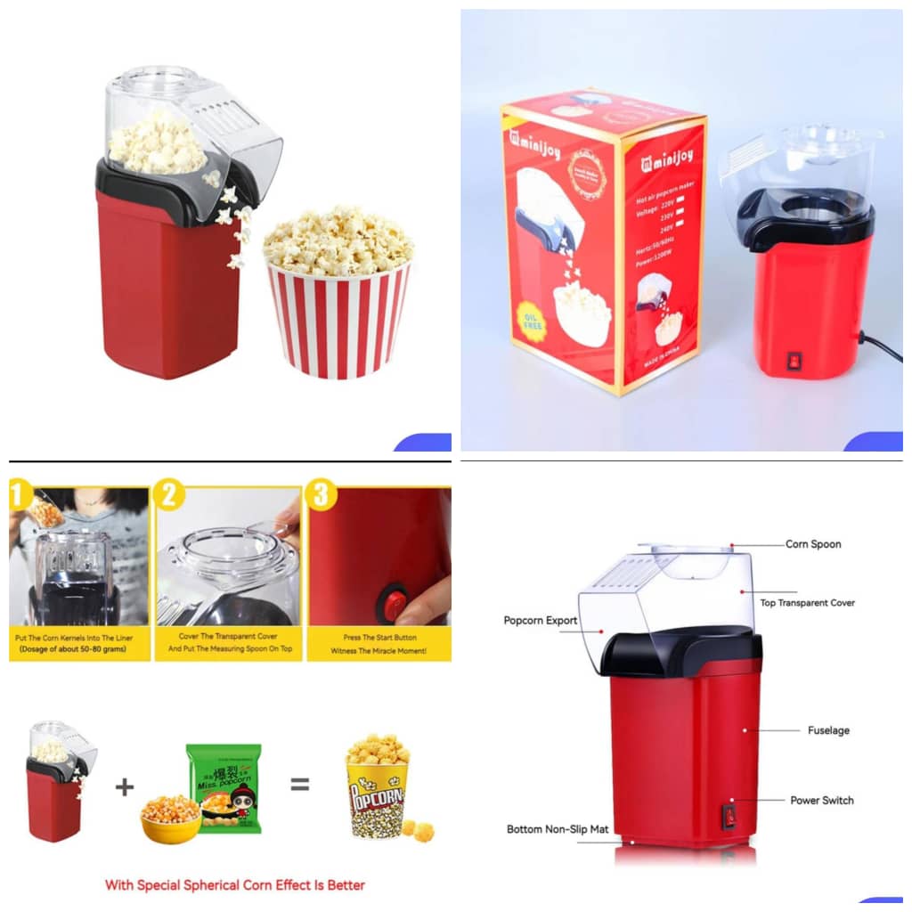 🍿 Machine à Popcorn Électrique – Offrez du Plaisir Sain à Votre Famille