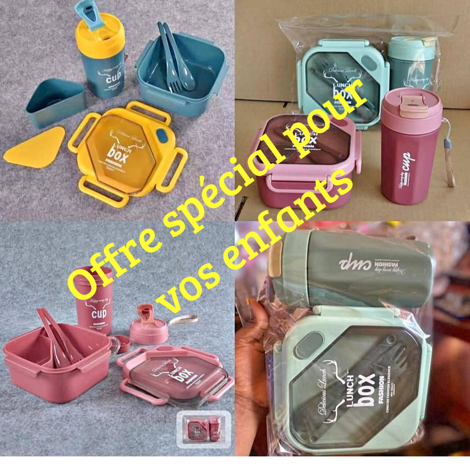 🎒 Boîte à Déjeuner + Bouteille Premium – Édition Rentrée Scolaire 2025-2026