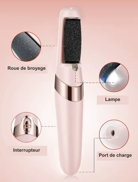 Pieds Doux Sans Effort – Lime Électrique Professionnelle Anti-Peaux Mortes