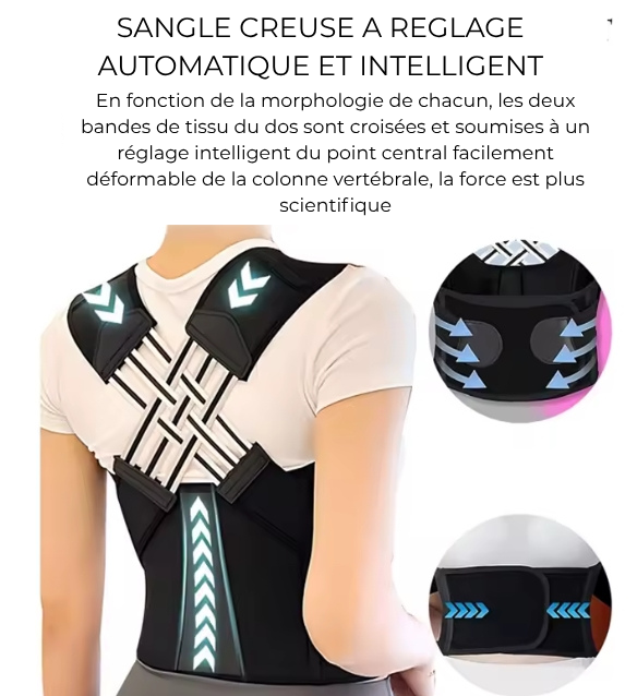 Correcteur de Posture Orthopédique Confort Premium