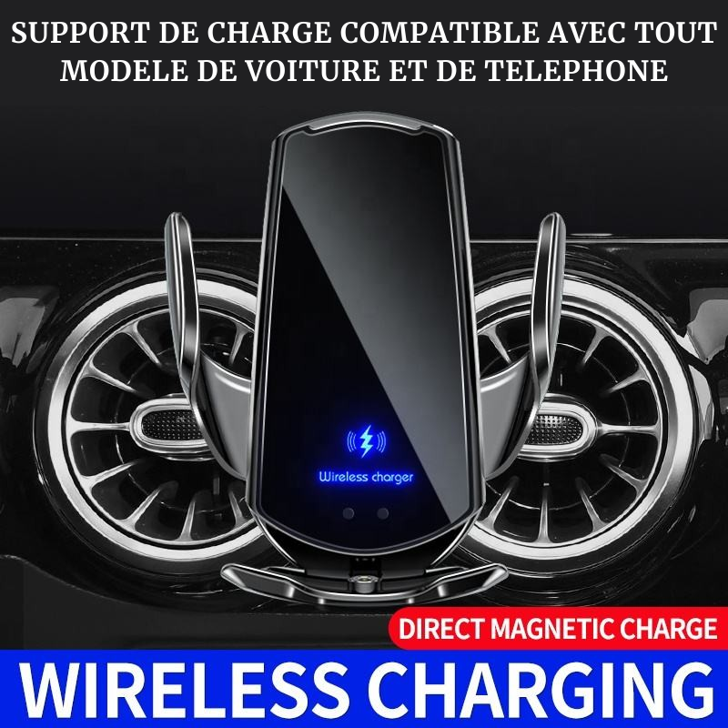 🚗 Support Intelligent de Téléphone pour Voiture – Chargement Sans Fil
