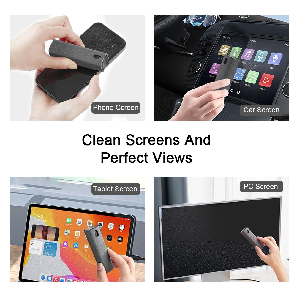 📱 Microfibre Vaporisateur Nettoyant d’Écran – Garde tes écrans toujours impeccables !