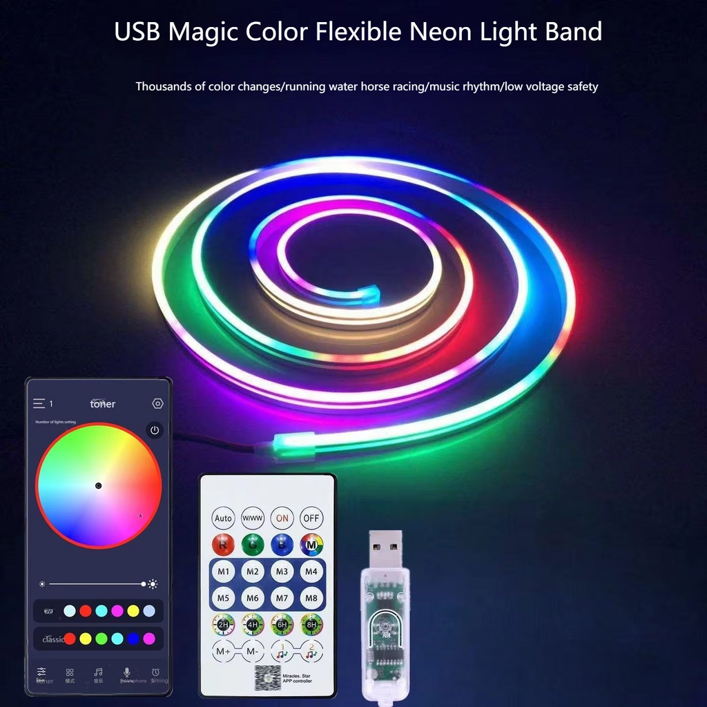 🌈 NeoLight™ RGB – La Bande LED Néon qui Transforme Votre Espace