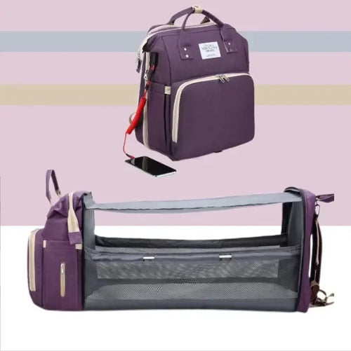 Sac à Langer 3-en-1 avec Lit Bébé Pliable