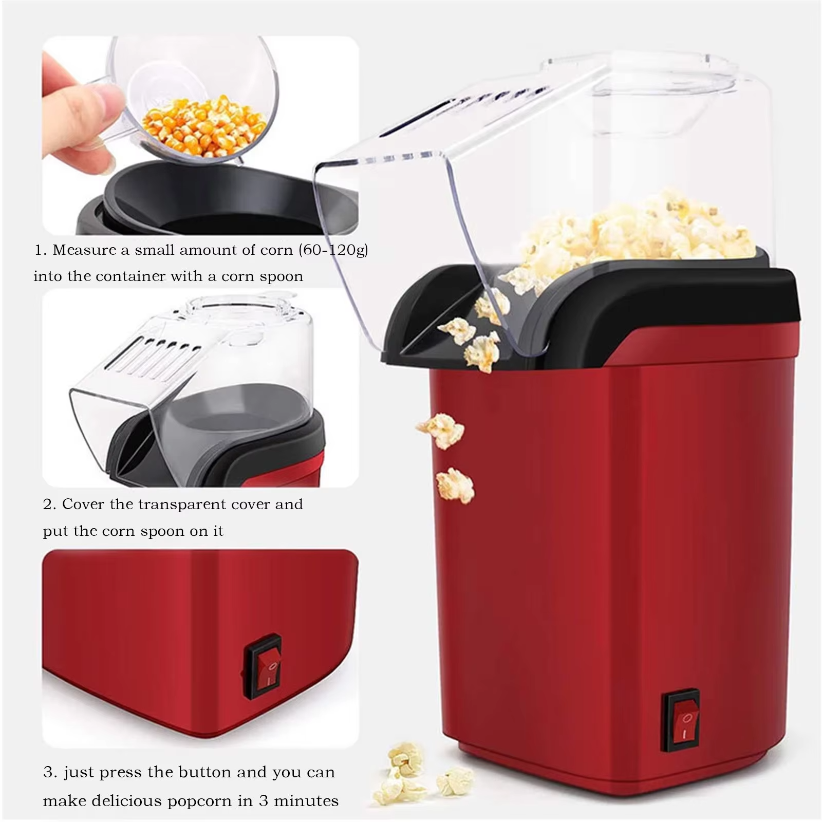 🍿 Machine à Popcorn Électrique – Offrez du Plaisir Sain à Votre Famille