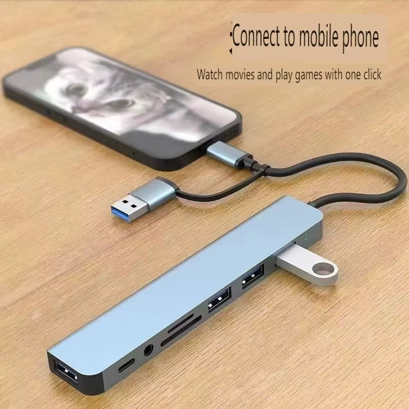 🌐 Hub USB Type-C 8 en 1 – Polyvalence et Économie en un seul appareil