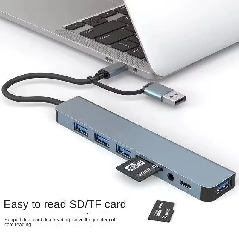🌐 Hub USB Type-C 8 en 1 – Polyvalence et Économie en un seul appareil