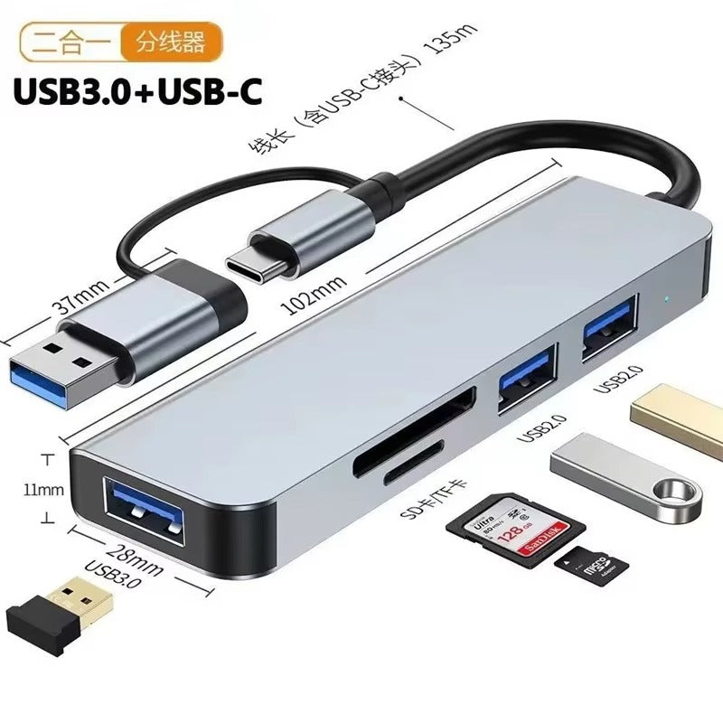 🌐 Hub USB Type-C 8 en 1 – Polyvalence et Économie en un seul appareil