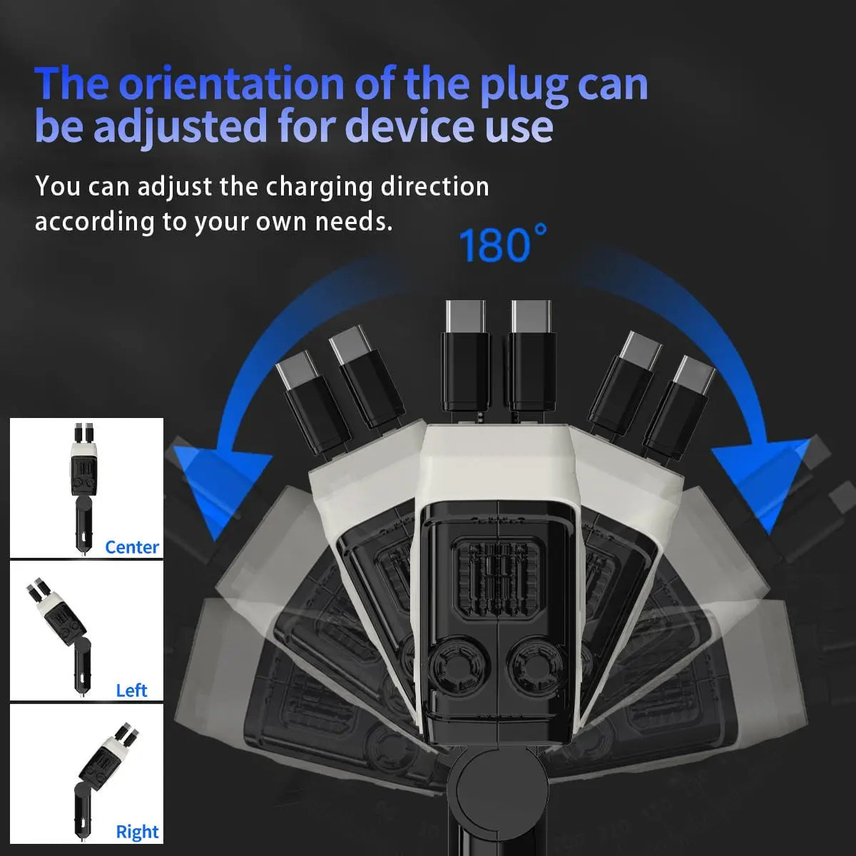 Chargeur Rapide de Voiture Rétractable  4-en-1