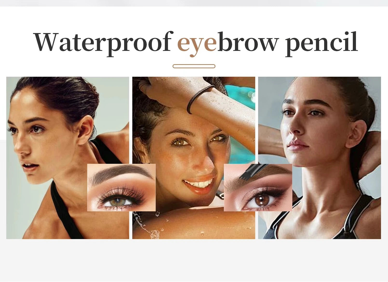 Stylo à sourcils effet Microblading 3D à 4 pointes